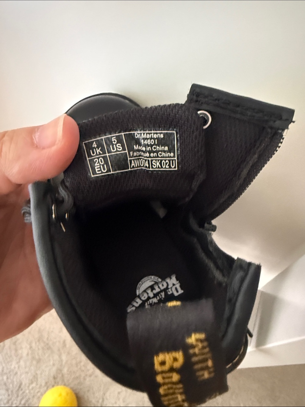 Dr. Martens Kids Black Leather Lace-Up Boot